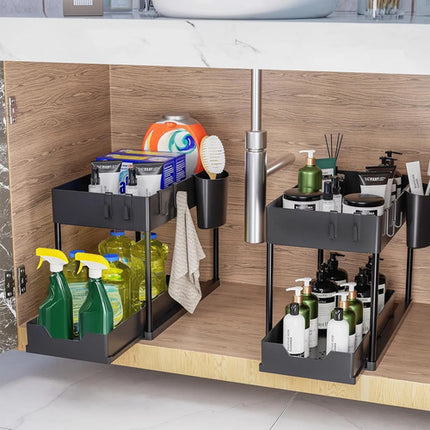 Organizador 2 Niveles Para Debajo Fregadero Tarja Con Cajon