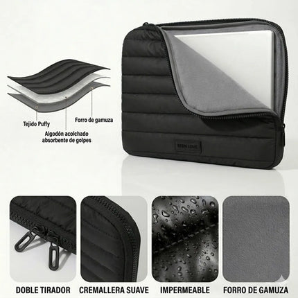 Funda Acolchada Para Laptop 13  Impermeable Puffer Macbook