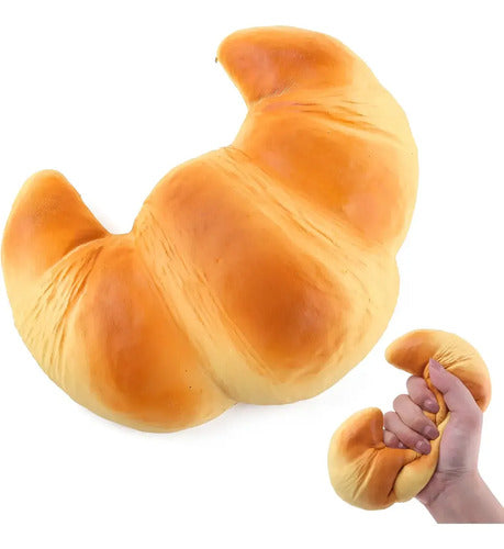 Squishy De Pan Cuernito Croissant Juguete Antiestres Suave