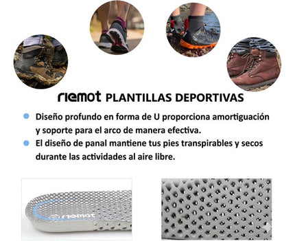Par Plantillas Deporte Confort De Espuma Soporte Talón Arco