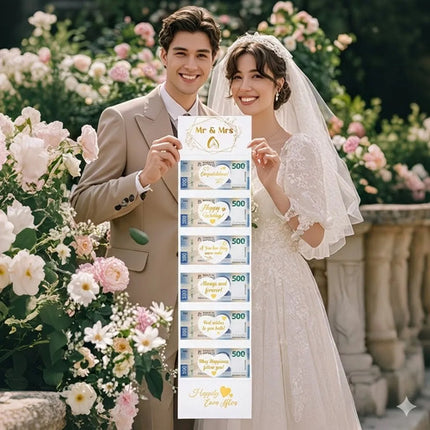 Tarjetas De Felicitación Para Boda Novios Regalo en Efectivo
