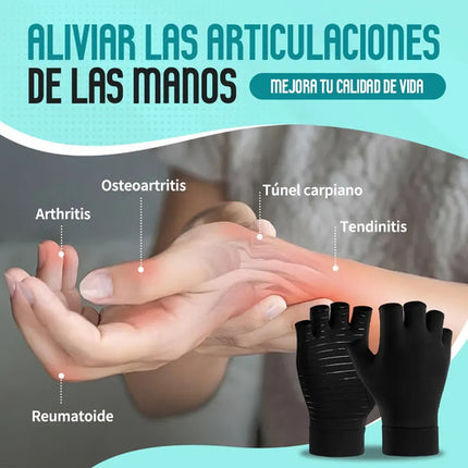 2 Guantes De Compresión Cobre Para Artritis Y Túnel Carpiano