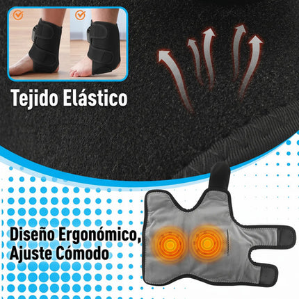 Par Masajeador Térmico Tobillo Pie Digital Calor Vibración
