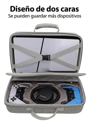Estuche Rigido Eva Para Consola Ps5 Slim De Viaje Con Correa