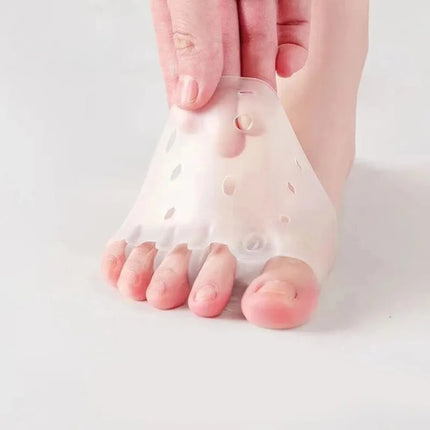 1 Par Separador Dedos Corrector Juanete Silicona Pies Dedos Transparente Talla Única