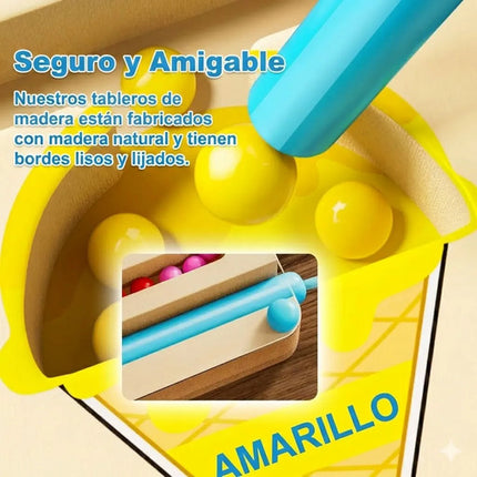 Laberinto Magnético De Madera Juguete Numeros Colores Nieve