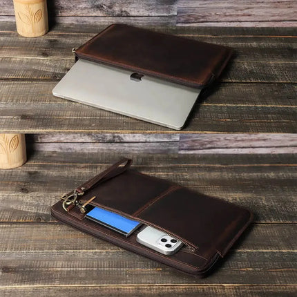 Funda De Piel Genuina Para Macbook Air Pro 13 13.3  Laptops