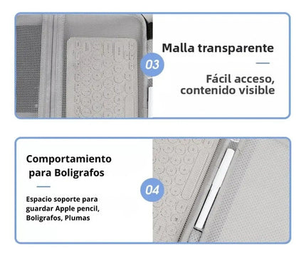 Maletín Portátil  Macbook Ipad De 13/14 Pulgadas Impermeable Negro