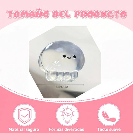 Juguete Antiestrés Medusa Squishy Pulpo Transparente Taba