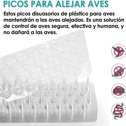 Kit 10 Picos Anti Palomas Púas Repelente Aves Gatos Exterior