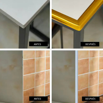 3 metros Moldura Decorativa Autoadhesiva Cromo Flexible Para Borde