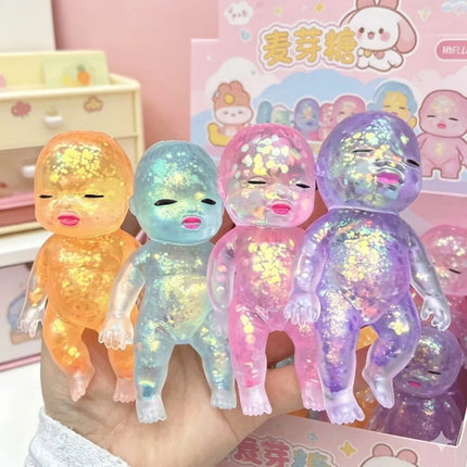 Squishy Bebé Con Glitter Juguete Sensorial Antiestrés Niños