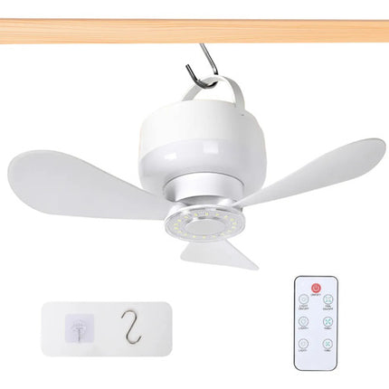 Ventilador Techo Portátil Recargable Usb Con Luz Y Control