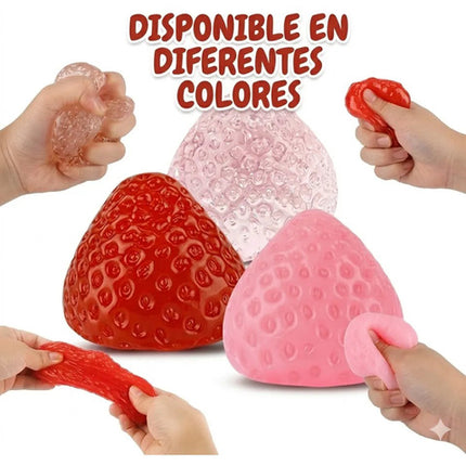 Squishy De Fresa Juguete Antiestrés Silicona Antiestres Taba