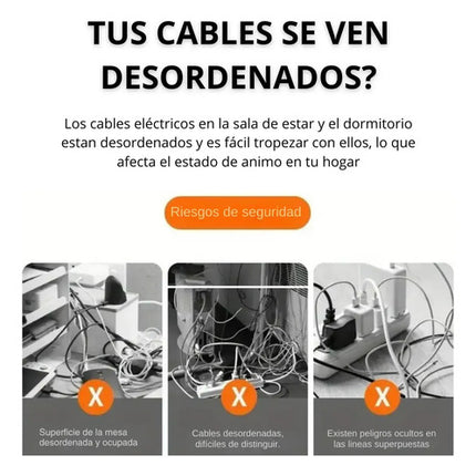 1m Organizador Cables Autoadhesivo 5.5cm Canaleta Cableado
