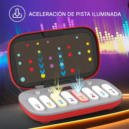 Consola Musical Rítmica Juguete Teclado Juego Destreza Niños Rojo