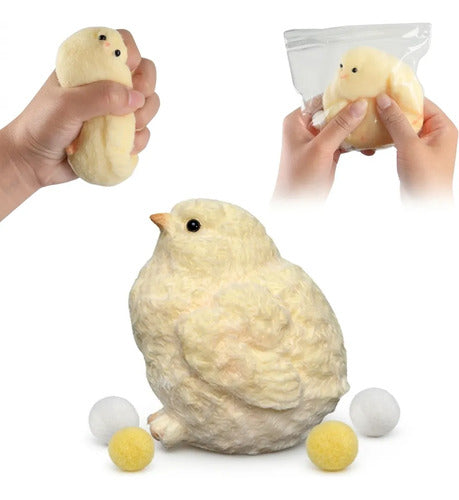 Juguete De Pollito Squishy Mochi Antiestres Relajante Pollo