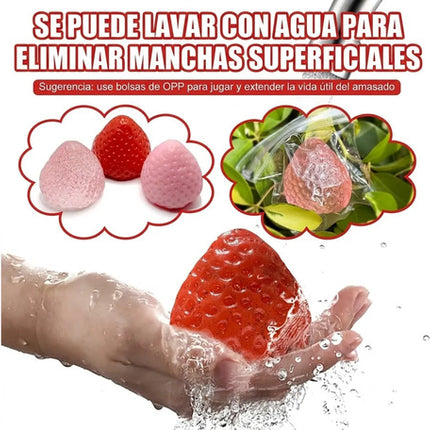 Squishy De Fresa Juguete Antiestrés Silicona Antiestres Taba