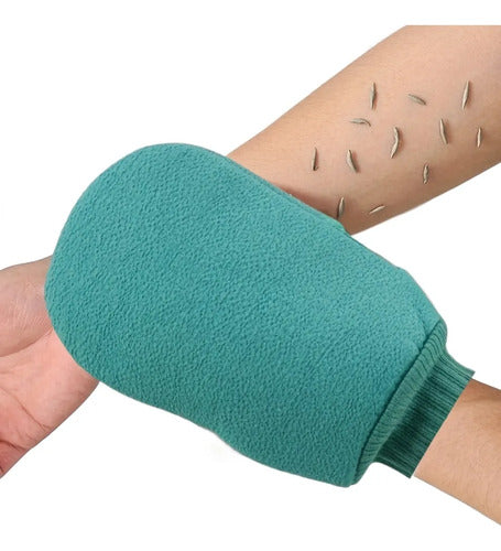 Guante Exfoliante Corporal Baño Doble Cara Limpieza Profunda