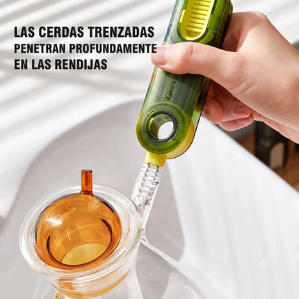 Cepillo Limpieza 3 En 1 Para Tapas De Termos Vasos Botellas