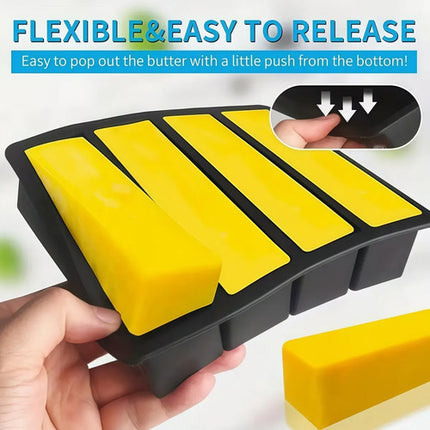 Molde Charola Para Hielo En Barra Mantequilla Rectangular