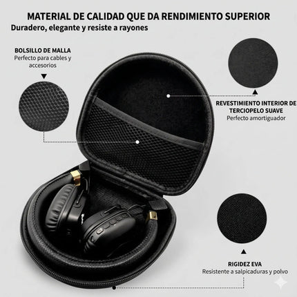 Estuche Rígido Eva Para Audífono Marshall Major 2 Y 3 Ii Iii