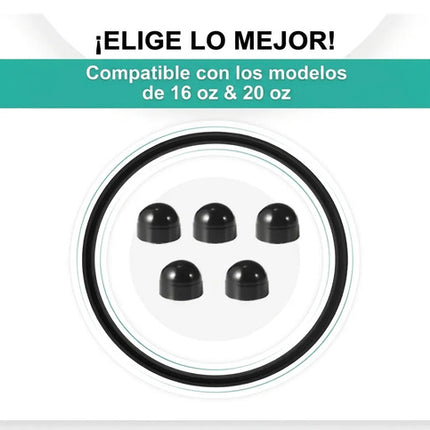 Kit 5 Sellos 5 Tapones Repuesto Para Termo Contigo Snapseal