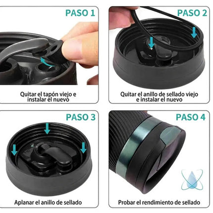 Kit 5 Sellos 5 Tapones Repuesto Para Termo Contigo Snapseal