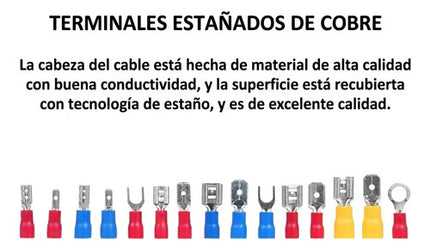 Kit 280 Terminales Eléctricas Aisladas Crimpado Para Cable
