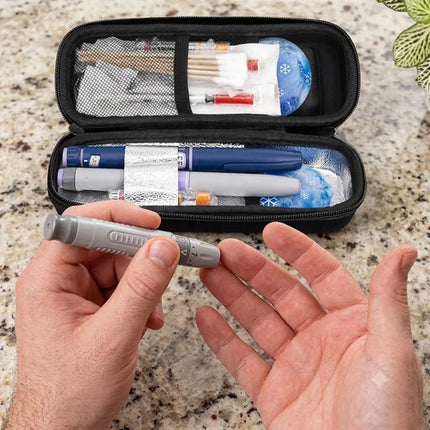 Estuche Transporte Insulina Con Termómetro Medicamento Frio
