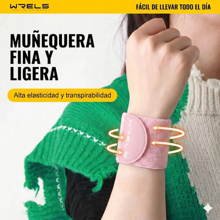 Par De Muñequeras De Compresión Deportiva Ajustable Elastica