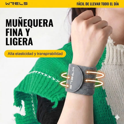 Par De Muñequeras De Compresión Deportiva Ajustable Elastica