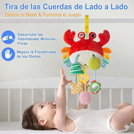 Juguete Sensorial Bebé Cangrejo Colgante Sonajero Mordedor