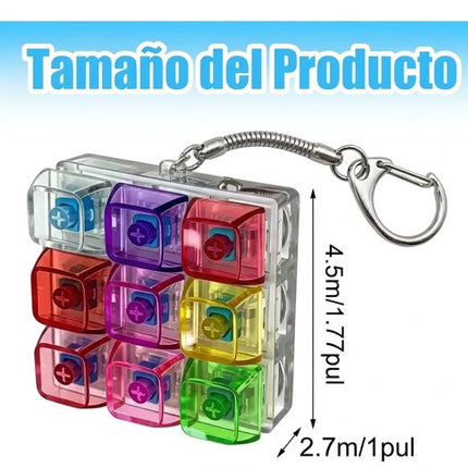 Teclado Fidget 9 Teclas Mecánico Antiestrés  Luz Led Llavero