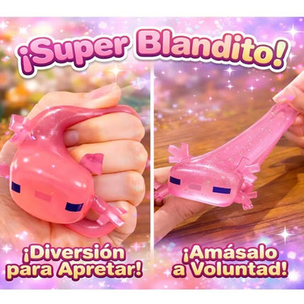 Juguete Antiestrés Ajolote Sensorial Cubo De Retorno Lento