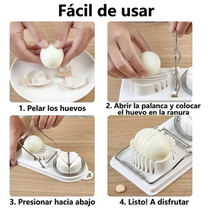 Cortador De Huevos 2 En 1 Rebanador Frutas Y Verduras Manual