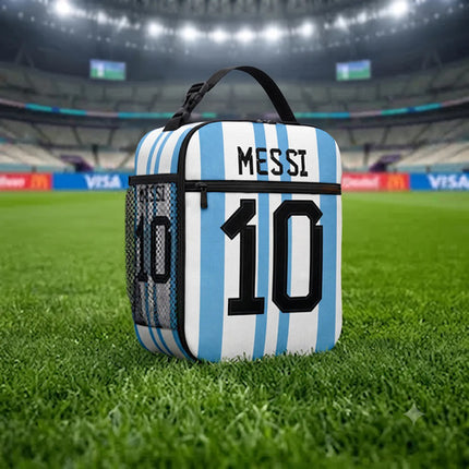 Lonchera Messi 10 Futbol Bolsa Almuerzo Termica Niño Escuela