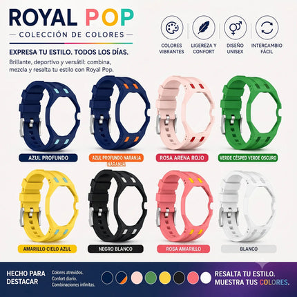 Correa Silicona Swatch Xomega Royal Pop Convertir A Pulsera