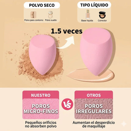 Set 15 Esponjas Para Maquillaje Blenders Borlas Trangulares