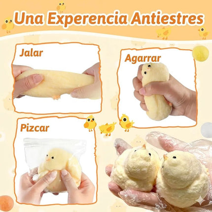 Juguete De Pollito Squishy Mochi Antiestres Relajante Pollo