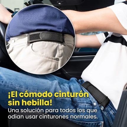 2 Cinturon Elasticos Sin Hebilla Invisibles Ajustable Velcro