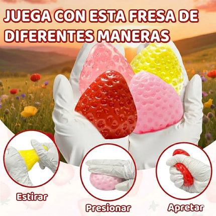 Squishy De Fresa Juguete Antiestrés Silicona Antiestres Taba