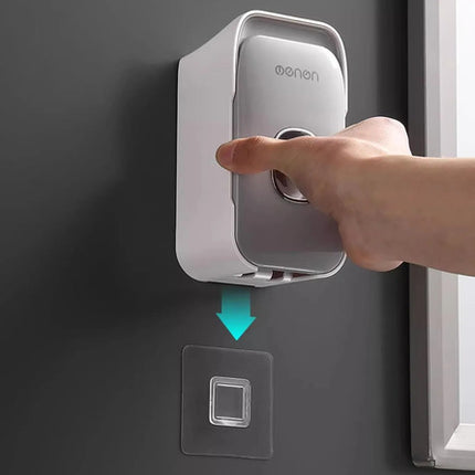 Dispensador Automático Pasta Dental Y Porta Cepillos Pared