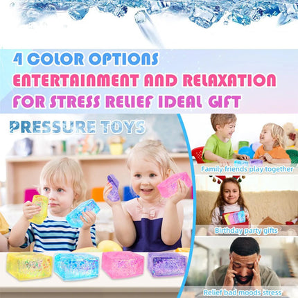 Juguete Antiestrés Squishy Cubo De Hielo Maltosa Con Glitter