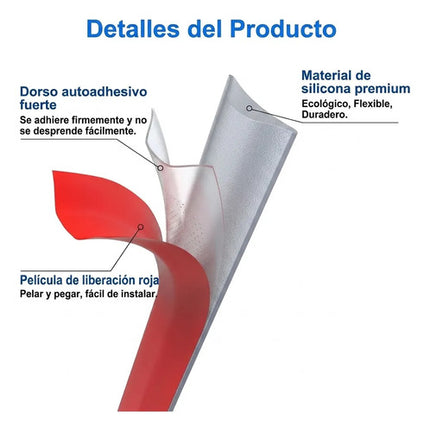 3m Tira Moldura Flexible Pvc Autoadhesiva Impermeable 12mm