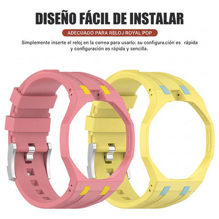 Correa Silicona Swatch Xomega Royal Pop Convertir A Pulsera