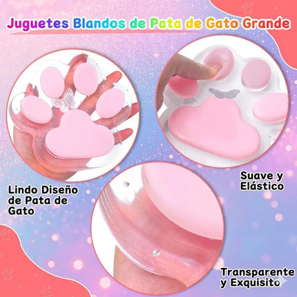 Squishy Pata De Gato Gigante Taba Antiestrés Silicona Kawaii