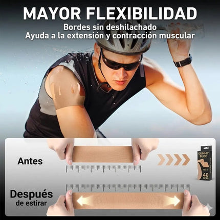 Cinta Kinesiologica Hombro Parche Precortado Gym Dolor
