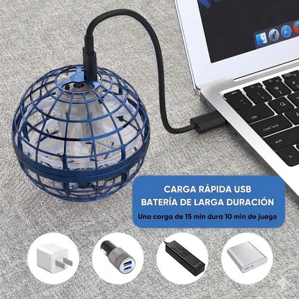 Bola Voladora Boomerang Luz Led Dron Sensor Movimiento Niños