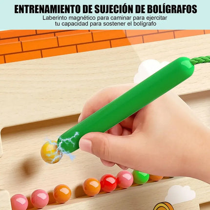 Laberinto Magnético De Madera Juguete Montessori Mario Bross